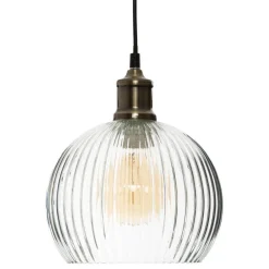 Suspension Verre Transparent Laye D. 20 cm