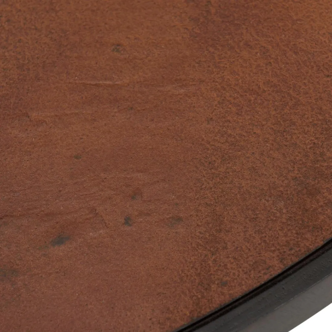 Table à manger 4 places couleur rouille effet pierre BASILE