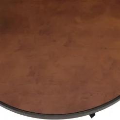 Table à manger 4 places couleur rouille effet pierre BASILE