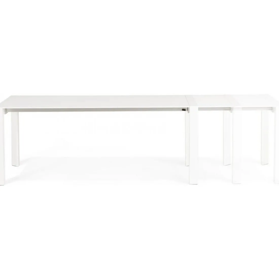 Table à Manger blanche 2 rallonges KIMMIE