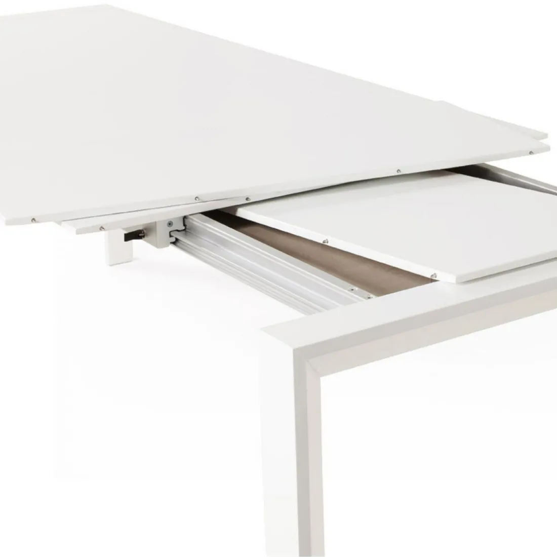 Table à Manger blanche 2 rallonges KIMMIE