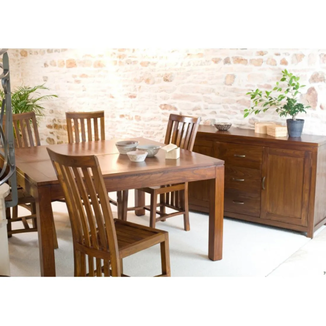 Table à manger Carrée Rallonge 140/50 x 140 cm - MELINDA