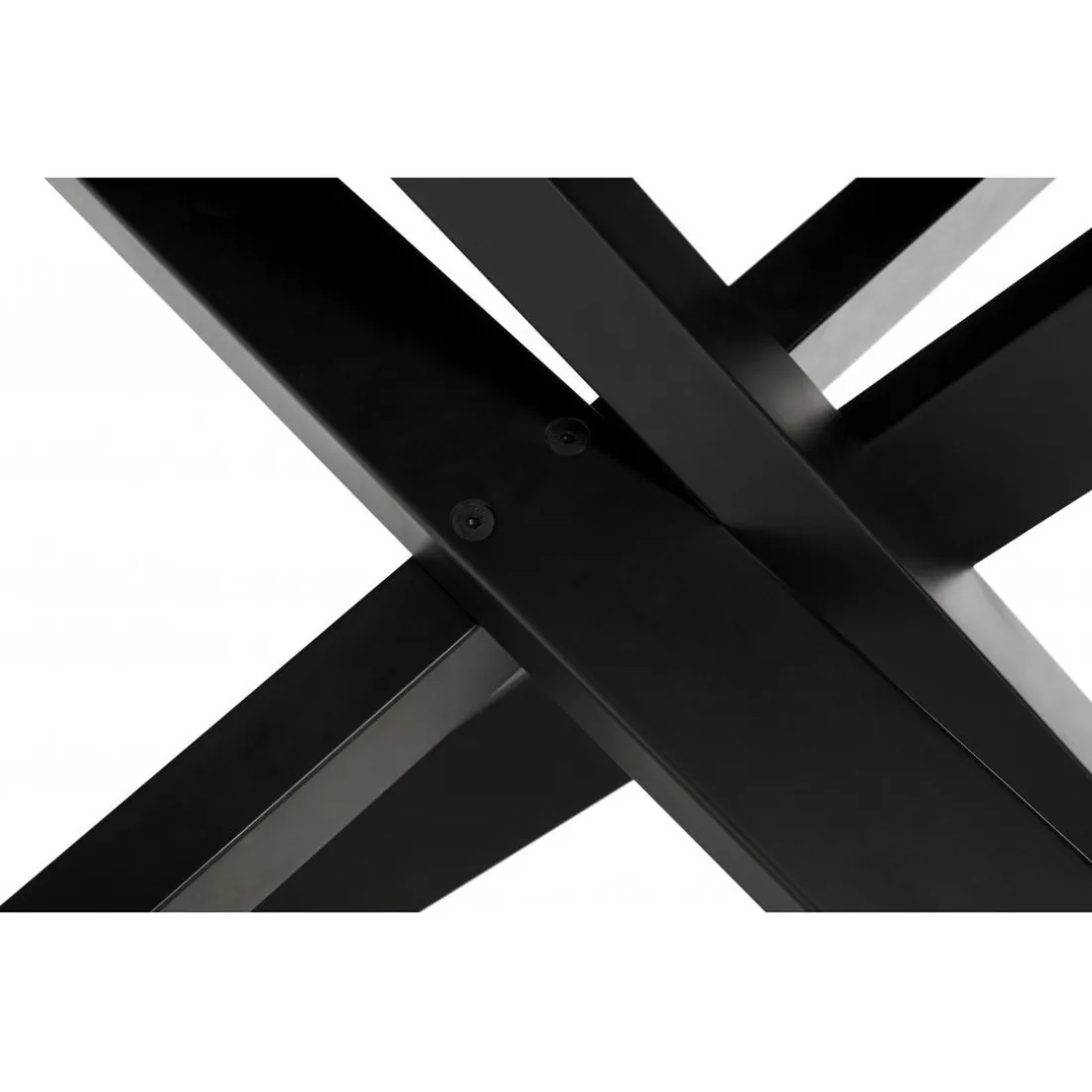 Table à Manger Couleur Naturel Métal Noir ROYALTY