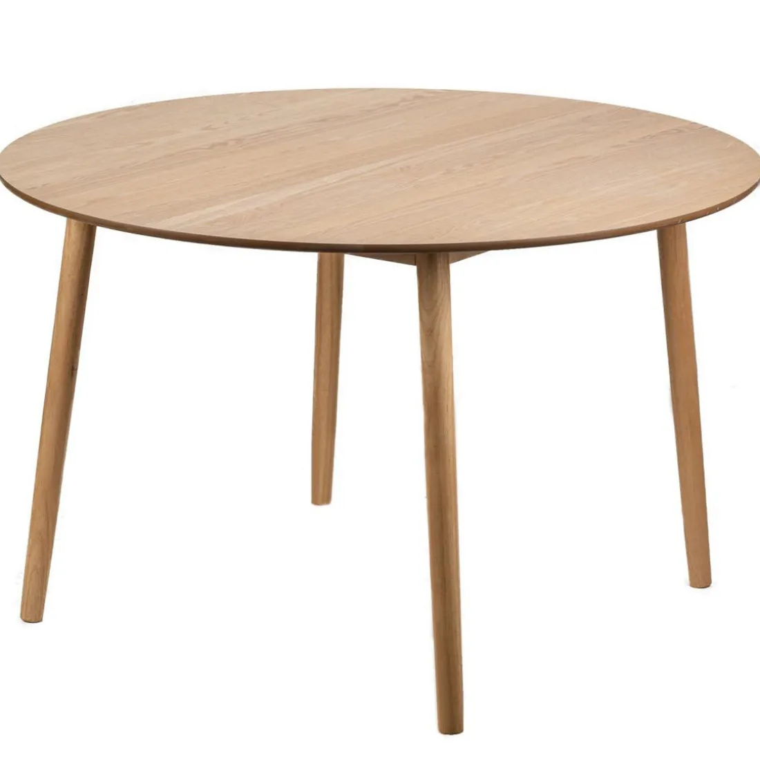 Table à Manger Design Ronde Scandinave Bois TRADITION 6P-MARRON