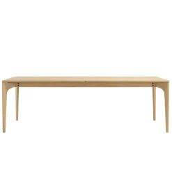 Table à manger extensible naturelle pieds en chêne massif MAXENCE