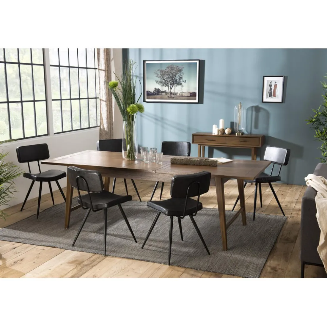 Table à manger extensible en mindi