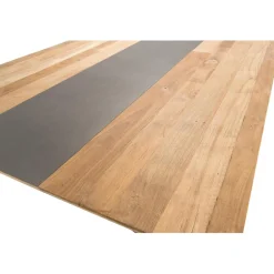 Table À Manger MADISON Bois Teck Recyclé Métal Et Pieds Métal 100 X 45 Cm