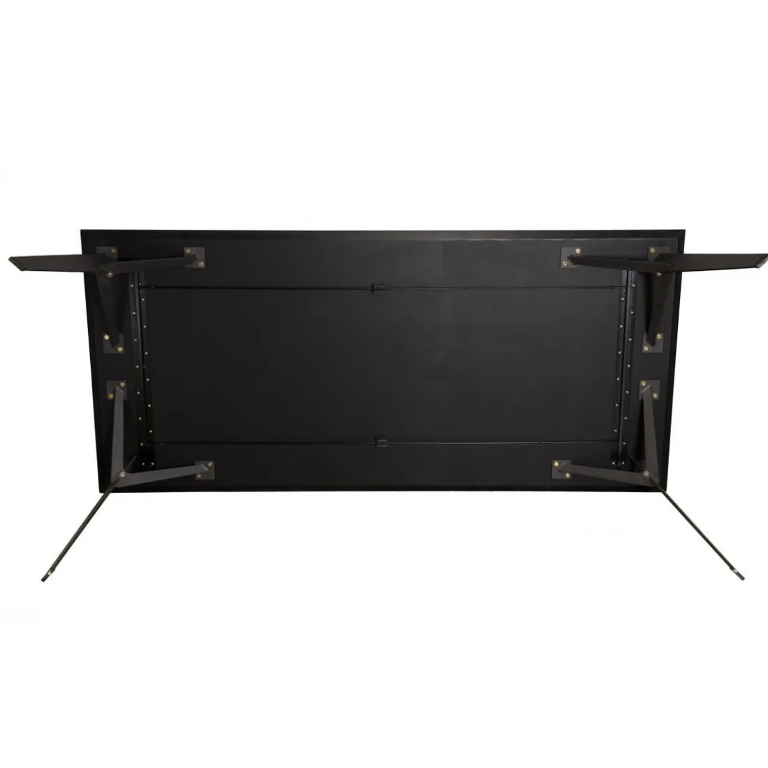 Table À Manger MADISON Bois Teck Recyclé Métal Et Pieds Métal 100 X 45 Cm