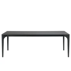 Table à manger noire pieds en chêne massif MAXENCE