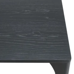 Table à manger noire pieds en chêne massif MAXENCE