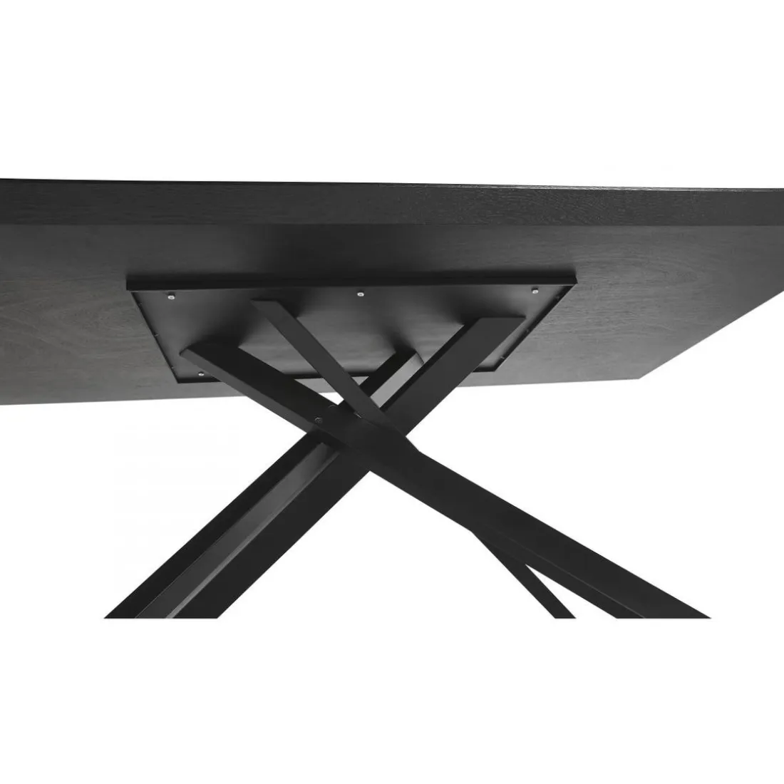 Table à Manger Piétement en Métal Noir POTZ Noir