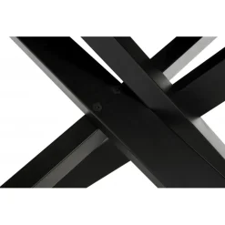 Table à Manger Piétement en Métal Noir POTZ Noir