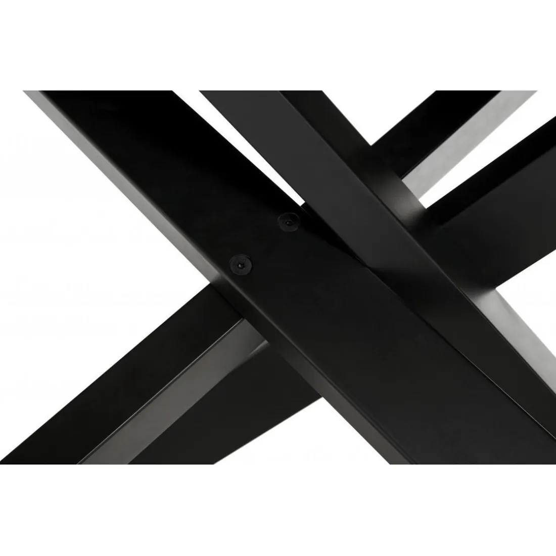 Table à Manger Piétement en Métal Noir POTZ Noir