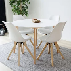 Table à Manger plateau rond en bois VOJENS