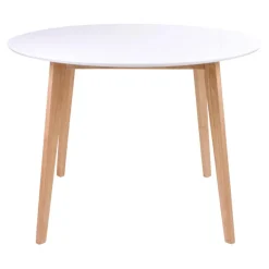 Table à Manger plateau rond en bois VOJENS