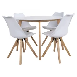 Table à Manger plateau rond en bois VOJENS