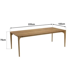 Table à manger rectangulaire en teck recyclé MAXENCE