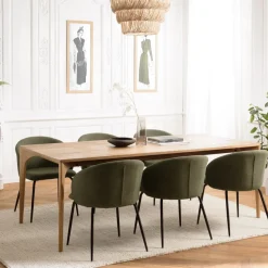 Table à manger rectangulaire en teck recyclé MAXENCE