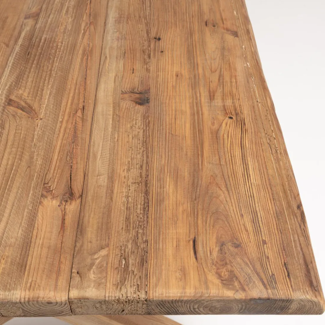 Table à manger rectangulaire bois Pin recyclé.