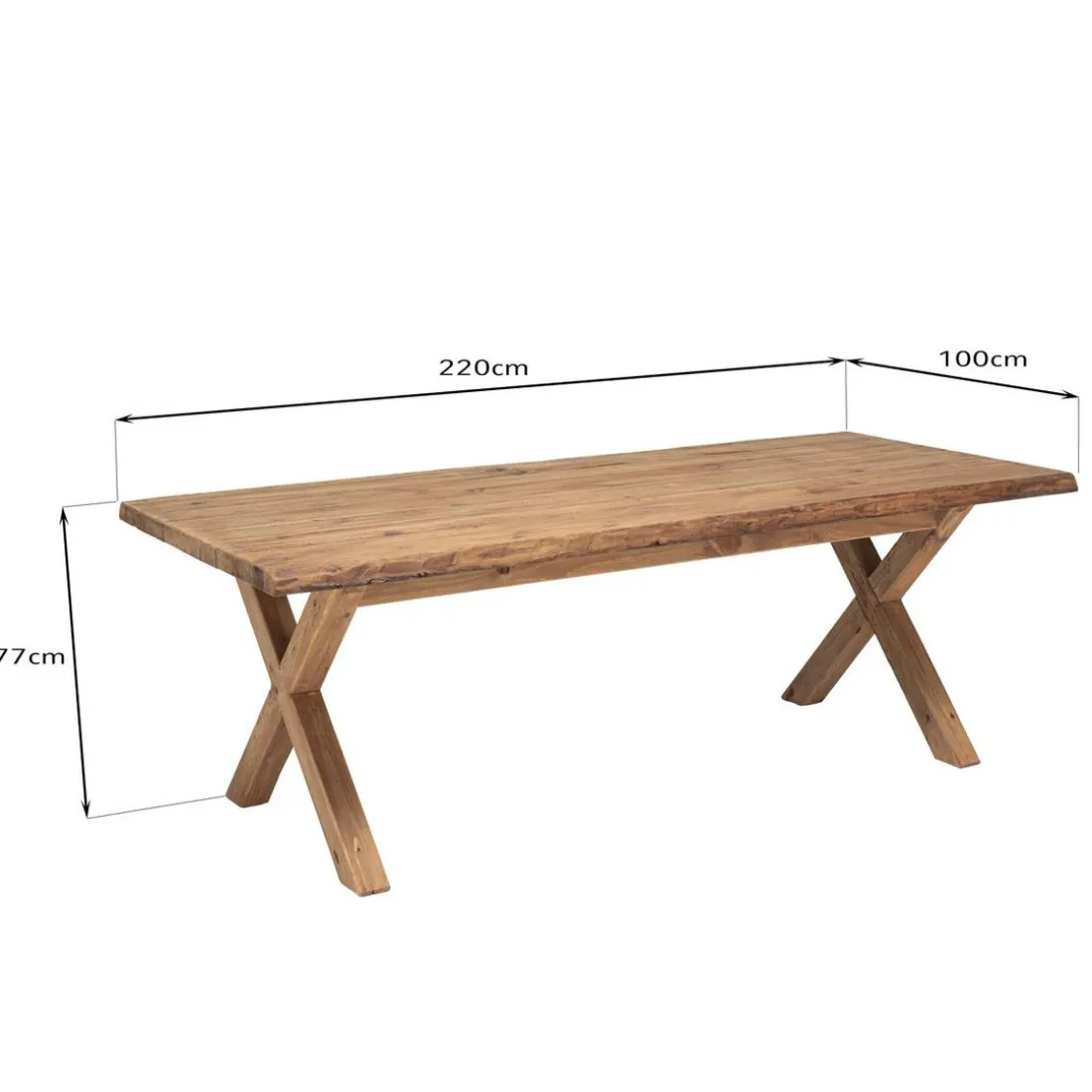 Table à manger rectangulaire bois Pin recyclé.