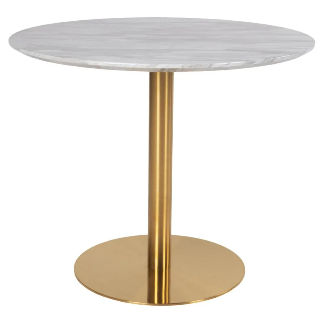 Table à Manger Ronde en Acier Imitation Marbre COUCI