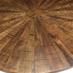 Table à manger ronde en bois et pieds métal KIARA