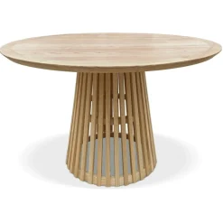 Table à manger ronde 'PERI' en bois naturel