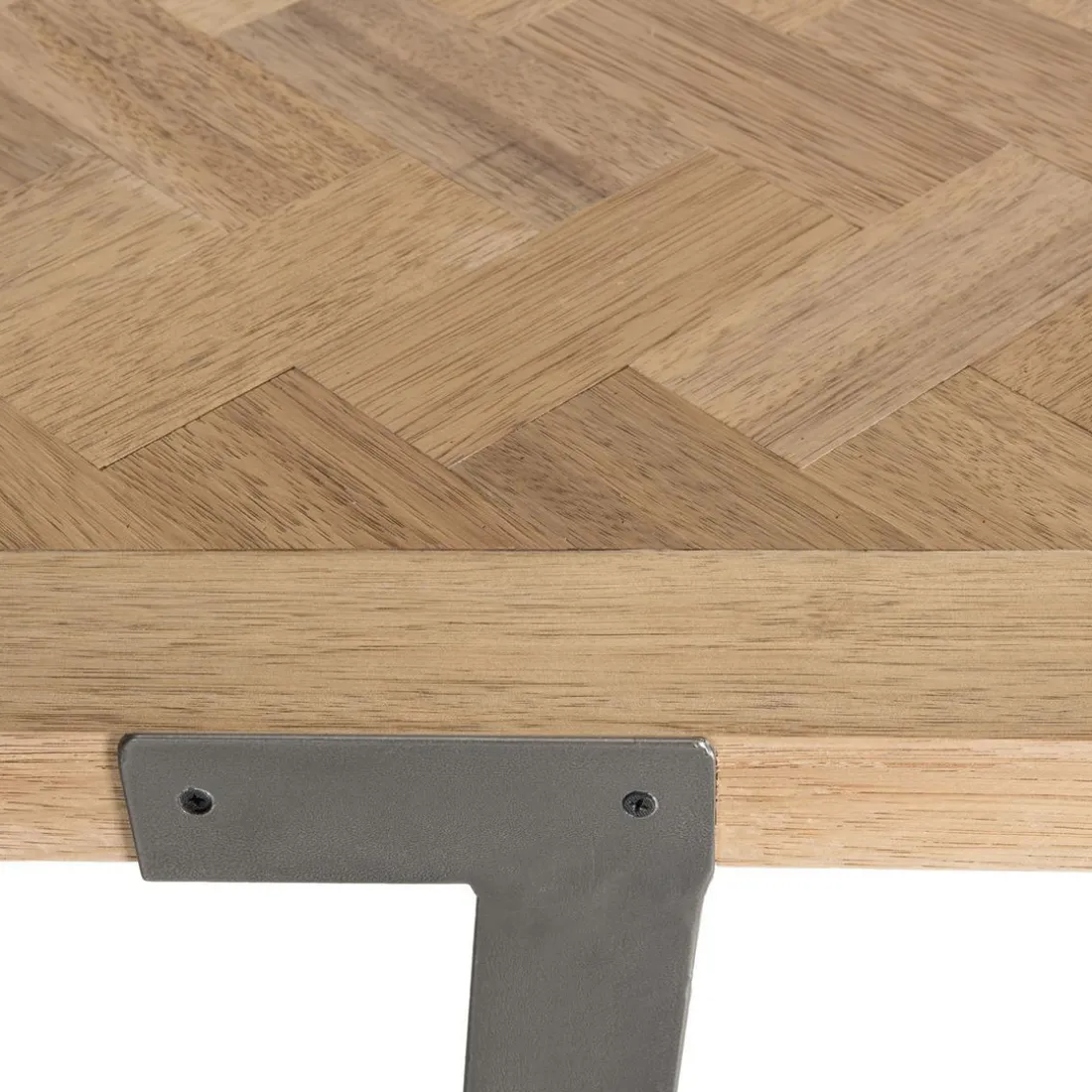 Table à manger 220x100cm Sapin et métal CARLA