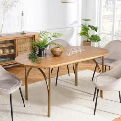 Table à manger YSEULT bois Peuplier 160x80cm