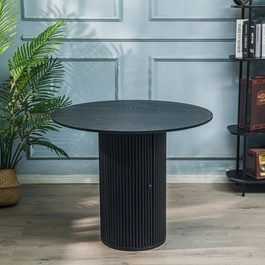 Table a Manger 4 personnes Ronde Bois Noir