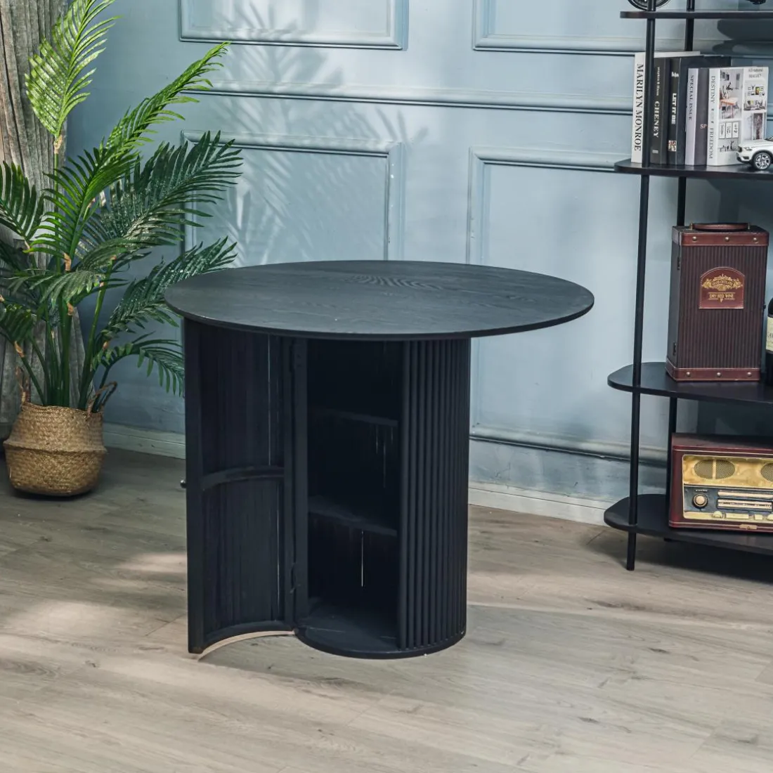 Table a Manger 4 personnes Ronde Bois Noir