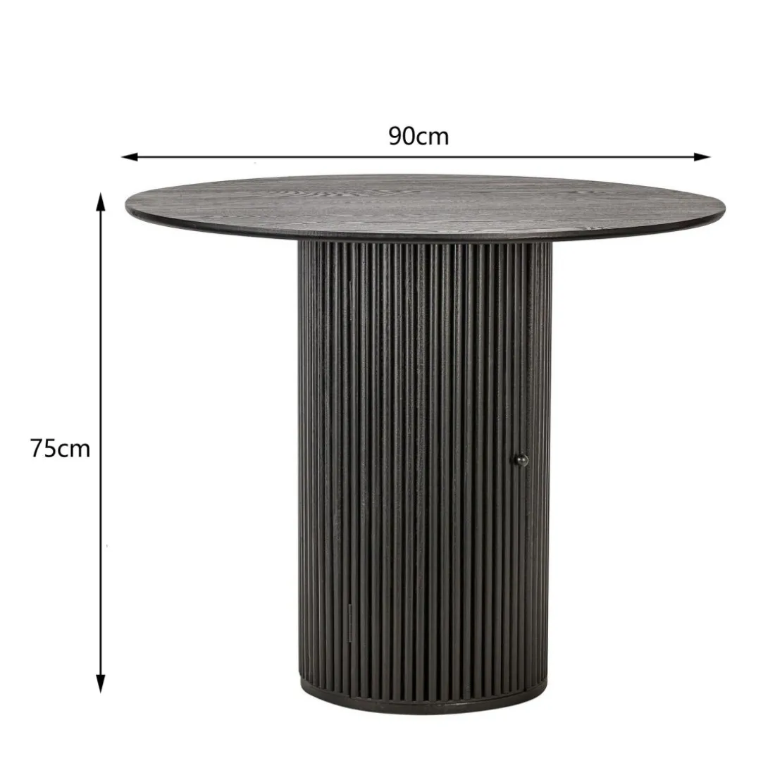 Table a Manger 4 personnes Ronde Bois Noir