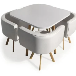 table avec chaises encastrables Frederiksberg