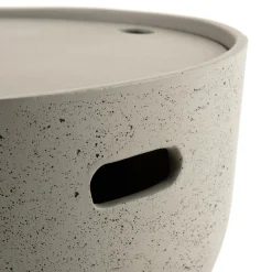 Table basse de jardin ronde 58x58 cm béton