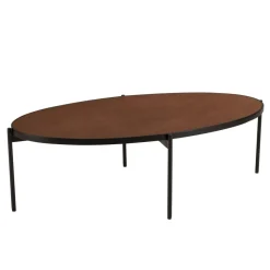 Table basse ovale couleur rouille effet pierre BASILE