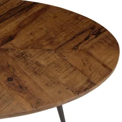 Table basse ovale plateau chevrons KIARA