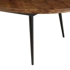 Table basse ovale plateau chevrons KIARA