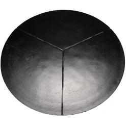 Table basse ronde en Aluminium JAMES Noir mat