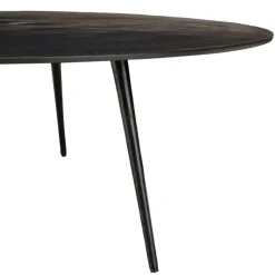 Table basse ronde en Aluminium JAMES Noir mat
