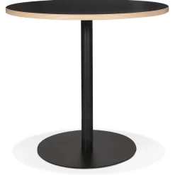 Table bistrot ronde 'YOGI' noire