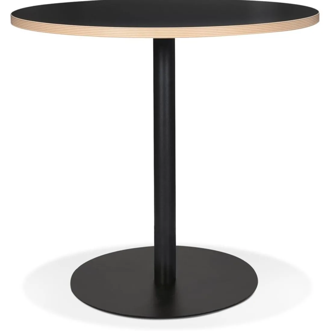 Table bistrot ronde 'YOGI' noire
