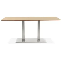 Table bureau design 'MAMBO' en bois finition naturelle