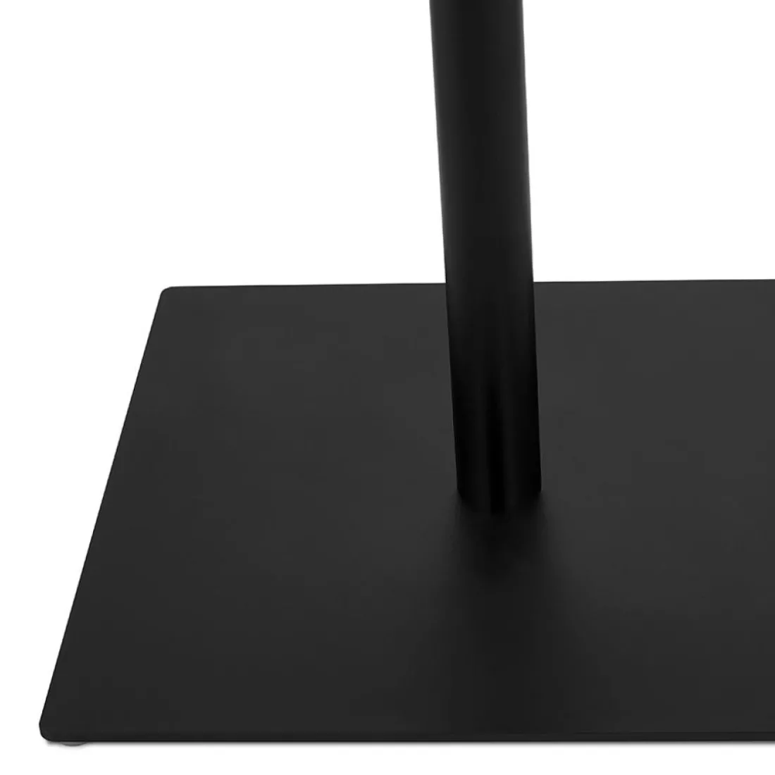 Table carrée design 'SUMO' en bois et métal noir