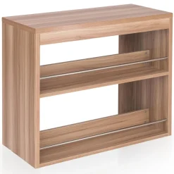 Table Console avec rangement Maxwell Chêne Clair