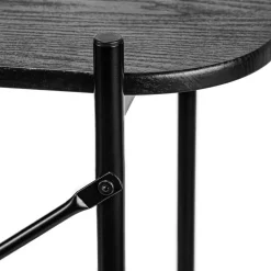 Table console design industriel en bois Noir