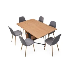 Table console extensible Nefertiti Chêne clair