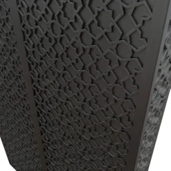 Table console extensible 200cm moulures orientales Nassau Morocco Noir mat