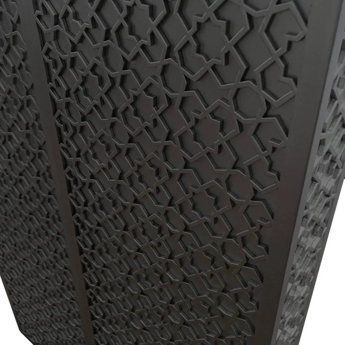 Table console extensible 200cm moulures orientales Nassau Morocco Noir mat