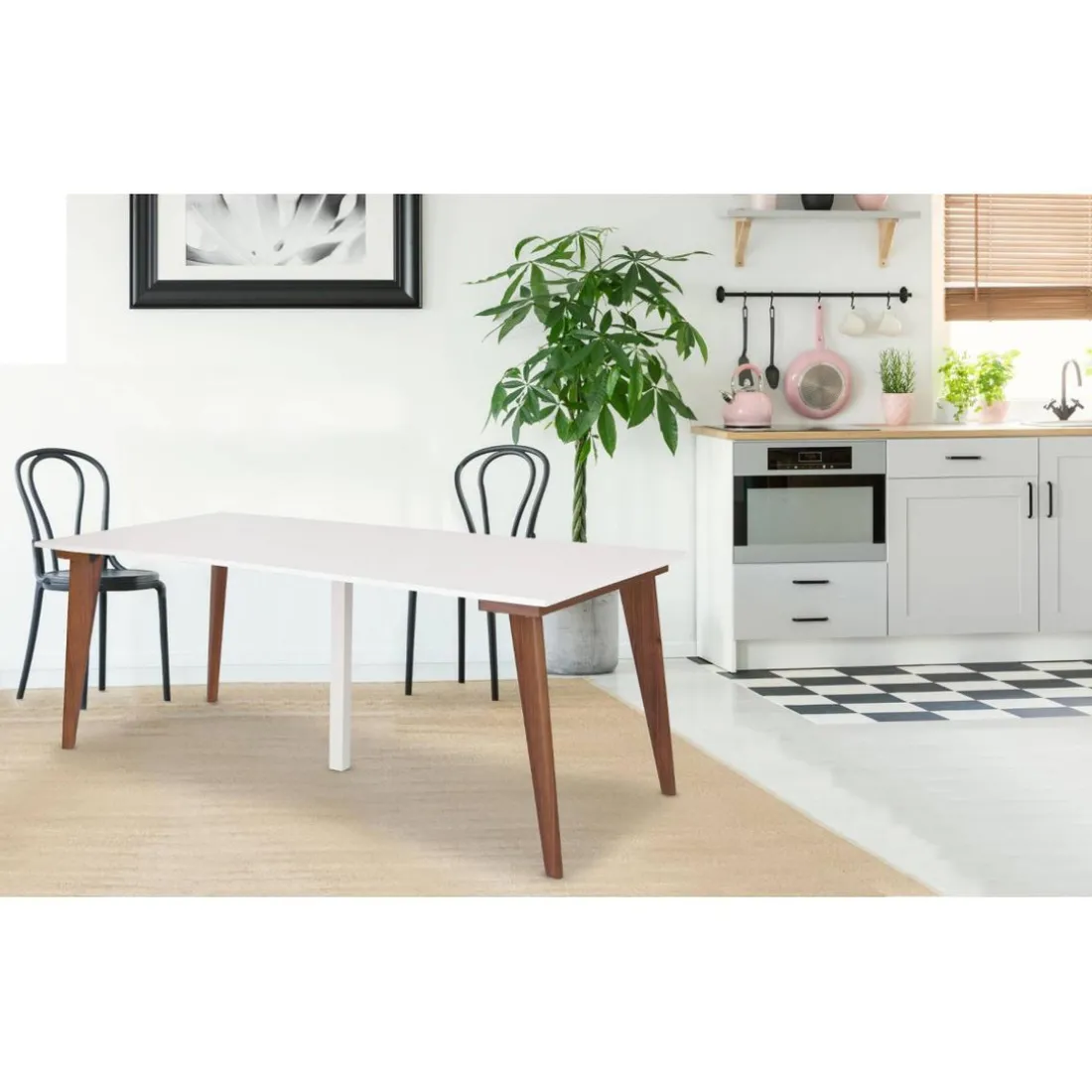 Table Console extensible Flavie Blanc