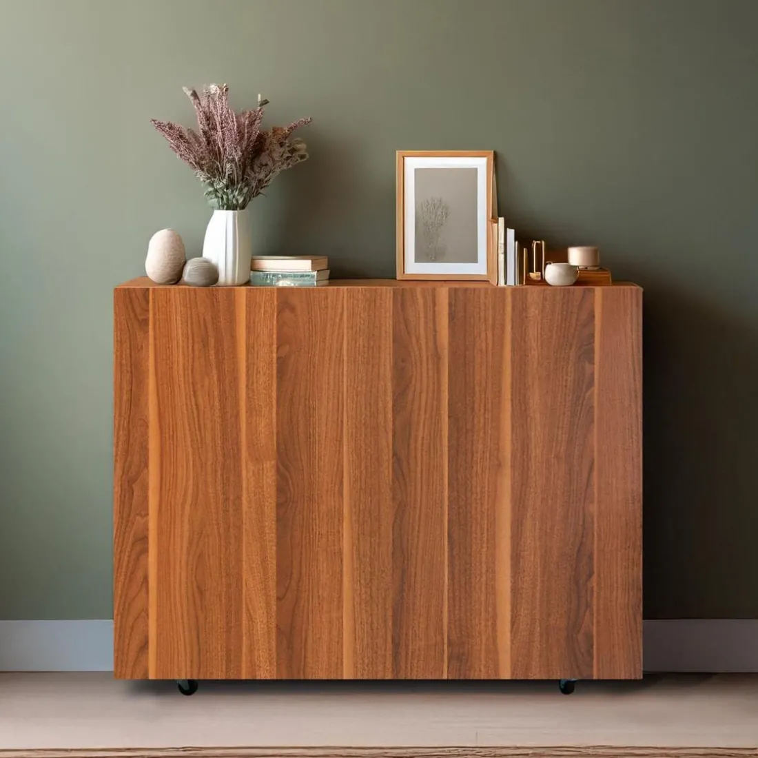 Table console extensible Nefertiti Bois noisette